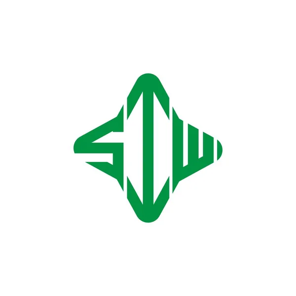 Logo Lettera Siw Design Creativo Con Grafica Vettoriale — Vettoriale Stock