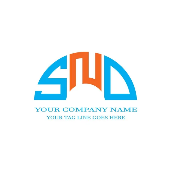 Snd Letra Logo Diseño Creativo Con Gráfico Vectorial — Vector de stock