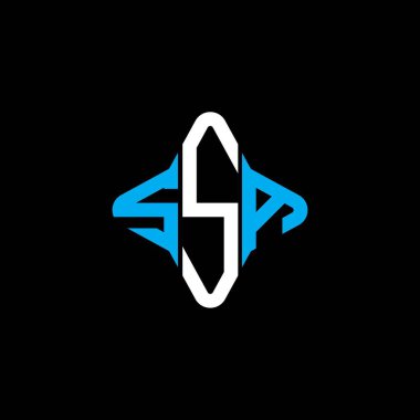 SSA harfi logosu vektör grafikli yaratıcı tasarım