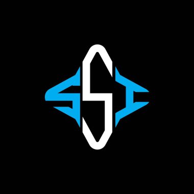 SSI harfi logosu vektör grafikli yaratıcı tasarım