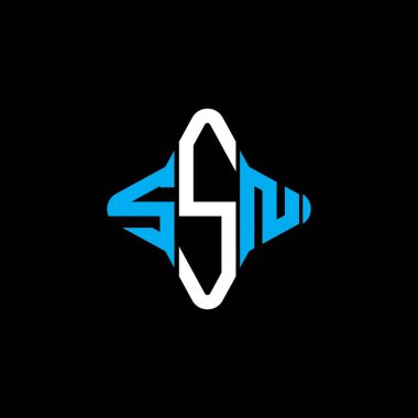 SSN harf logosu vektör grafikli yaratıcı tasarım