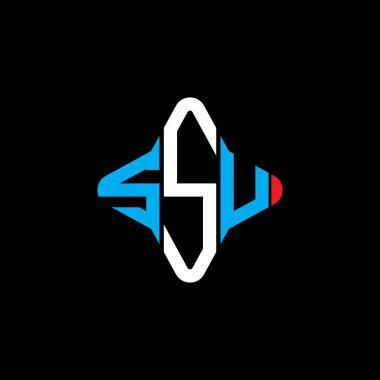 SSU harf logosu vektör grafikli yaratıcı tasarım