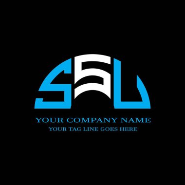 SSU harf logosu vektör grafikli yaratıcı tasarım