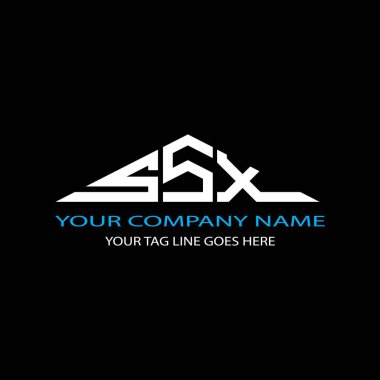 SSX harf logosu vektör grafikli yaratıcı tasarım