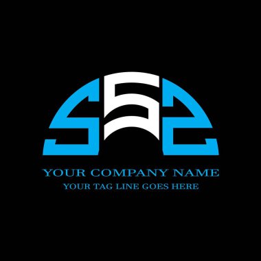 SSZ harf logosu vektör grafikli yaratıcı tasarım