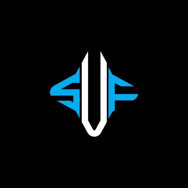 SUF harf logosu vektör grafikli yaratıcı tasarım