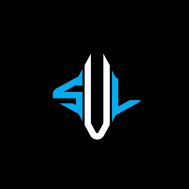 Vektör grafikli SUL harf logosu yaratıcı tasarımı