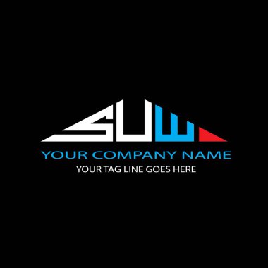 SUW harf logosu vektör grafikli yaratıcı tasarım