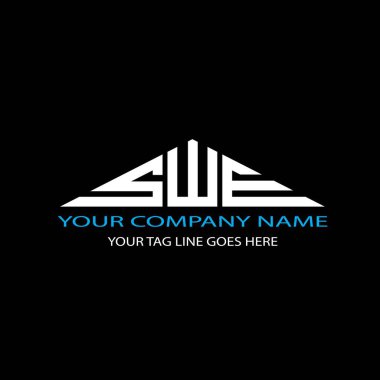 Vektör grafikli SWE harf logosu yaratıcı tasarımı