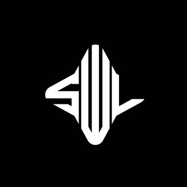 Vektör grafikli SWL harf logosu yaratıcı tasarımı