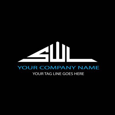 Vektör grafikli SWL harf logosu yaratıcı tasarımı