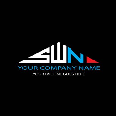 SWN harfi logosu vektör grafikli yaratıcı tasarım