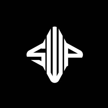 SWP harfi logosu vektör grafikli yaratıcı tasarım