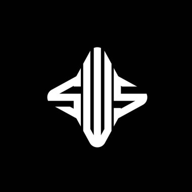SWS harfi logosu vektör grafikli yaratıcı tasarım