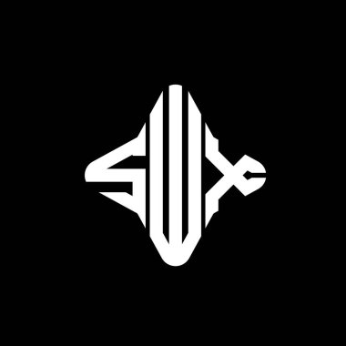 SX harf logosu vektör grafikli yaratıcı tasarım