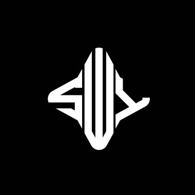 Vektör grafikli terli harf logosu yaratıcı tasarımı