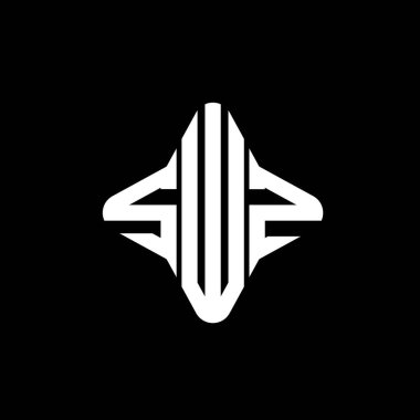 SWZ harfi logosu vektör grafikli yaratıcı tasarım
