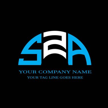 SZA harf logosu vektör grafikli yaratıcı tasarım