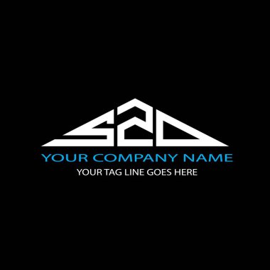 Vektör grafikli SZD harf logosu yaratıcı tasarımı