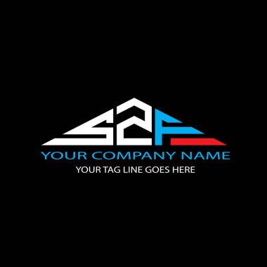 SZF harf logosu vektör grafikli yaratıcı tasarım