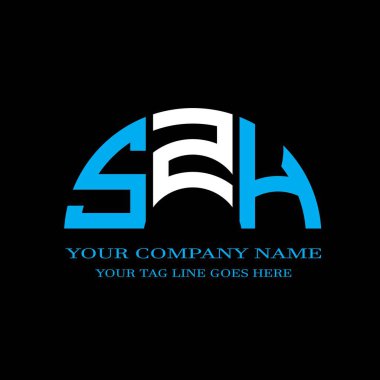 SZH harf logosu vektör grafikli yaratıcı tasarım
