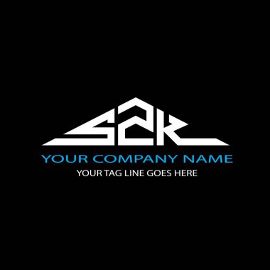 Vektör grafikli SZK harf logosu yaratıcı tasarımı