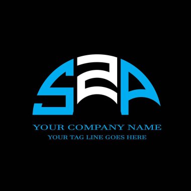 Vektör grafikli SZP harf logosu yaratıcı tasarımı