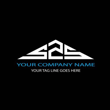 Vektör grafikli SZS harf logosu yaratıcı tasarımı