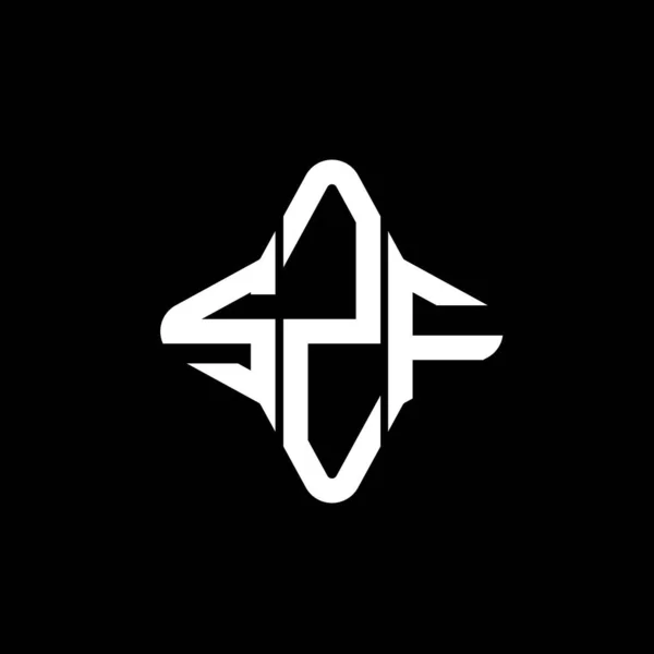 Szf Επιστολή Λογότυπο Δημιουργικό Σχεδιασμό Διανυσματικό Γραφικό — Διανυσματικό Αρχείο