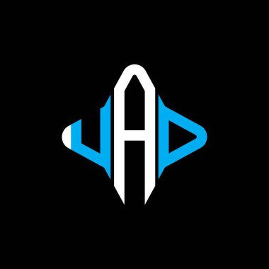 Vektör grafikli UAD harf logosu yaratıcı tasarımı