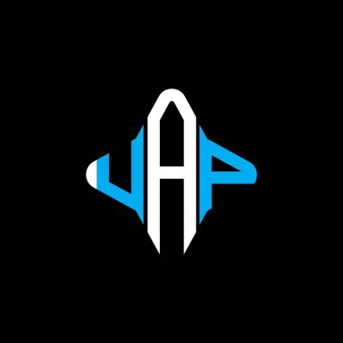 Vektör grafikli UAP harf logosu yaratıcı tasarımı