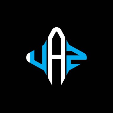 Vektör grafikli UAZ harf logosu yaratıcı tasarımı