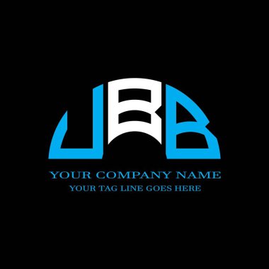 Vektör grafikli UBB harf logosu yaratıcı tasarımı