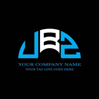 Vektör grafikli UBZ harf logosu yaratıcı tasarımı