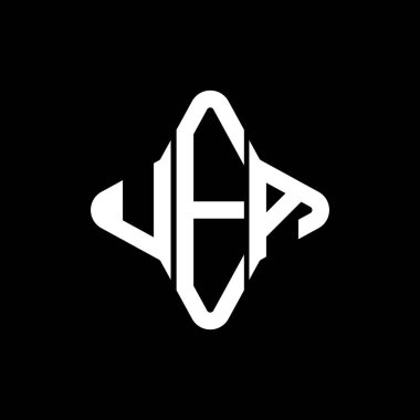 Vektör grafikli UEA harf logosu yaratıcı tasarımı