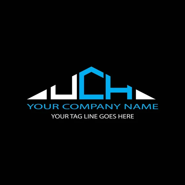 Uch Carta Logotipo Design Criativo Com Gráfico Vetorial — Vetor de Stock