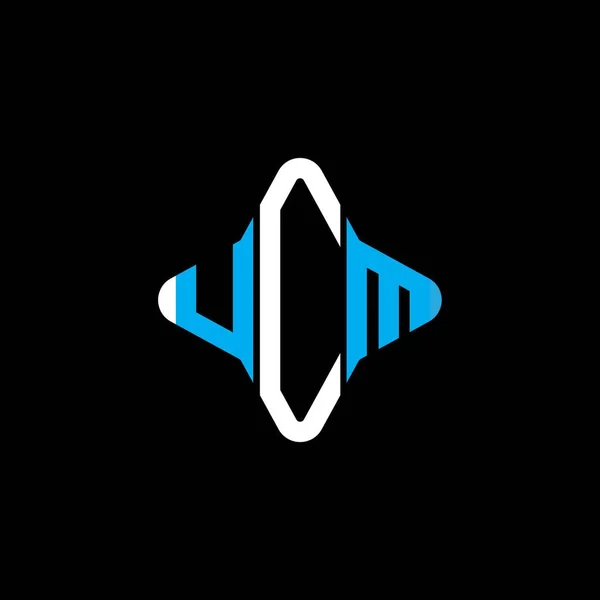 Ucm Carta Logotipo Design Criativo Com Gráfico Vetorial — Vetor de Stock