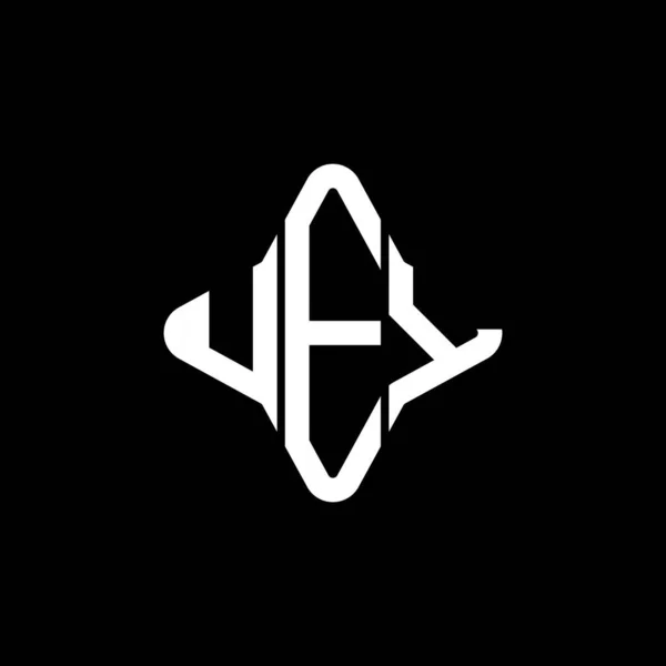Diseño Creativo Del Logotipo Letra Uey Con Gráfico Vectorial — Archivo Imágenes Vectoriales