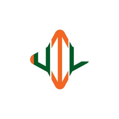 Vektör grafikli UIL harf logosu yaratıcı tasarımı