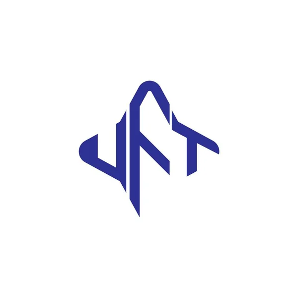 ベクトルグラフィックとUftの手紙のロゴの創造的なデザイン — ストックベクタ