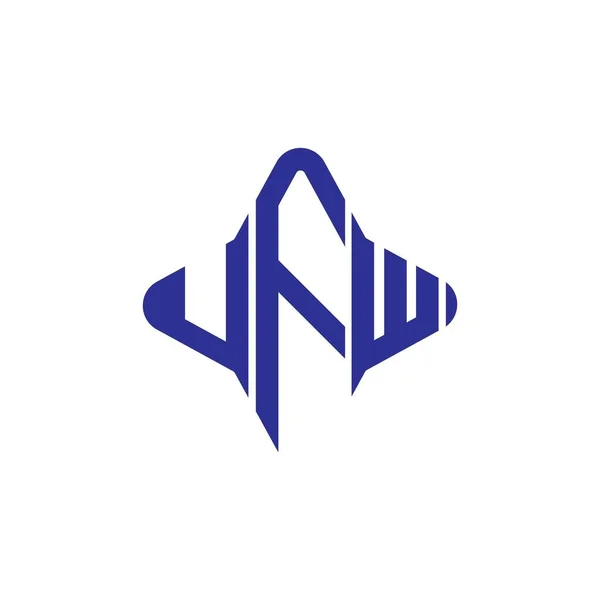 ベクトルグラフィックとUfwの手紙のロゴの創造的なデザイン — ストックベクタ