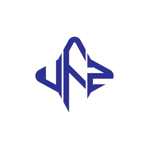 Logo Lettera Ufz Design Creativo Con Grafica Vettoriale — Vettoriale Stock