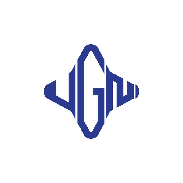 Diseño Creativo Del Logotipo Letra Ugn Con Gráfico Vectorial — Vector de stock