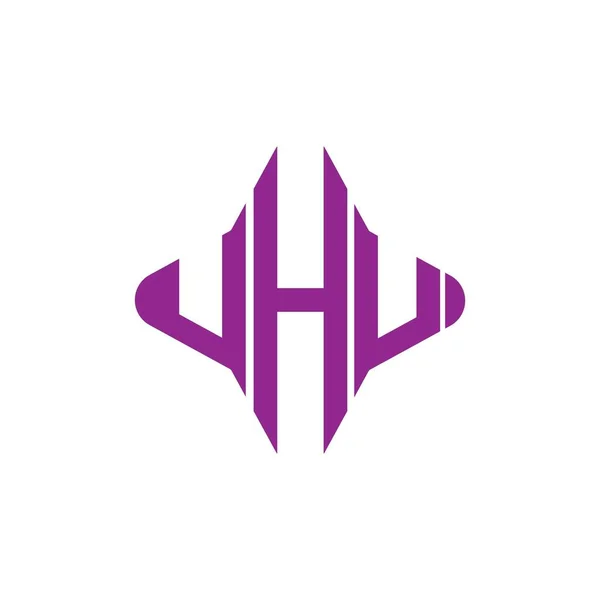 Творческий Дизайн Логотипа Uhu Векторной Графикой — стоковый вектор