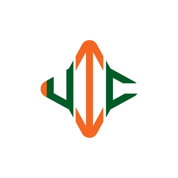 Diseño Creativo Del Logotipo Letra Uic Con Gráfico Vectorial — Vector de stock