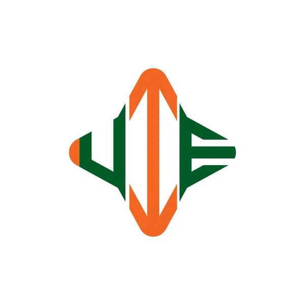 Diseño Creativo Del Logotipo Letra Uie Con Gráfico Vectorial — Vector de stock