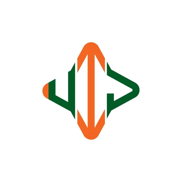 Буква Uij Логотип Творческий Дизайн Векторной Графикой — стоковый вектор