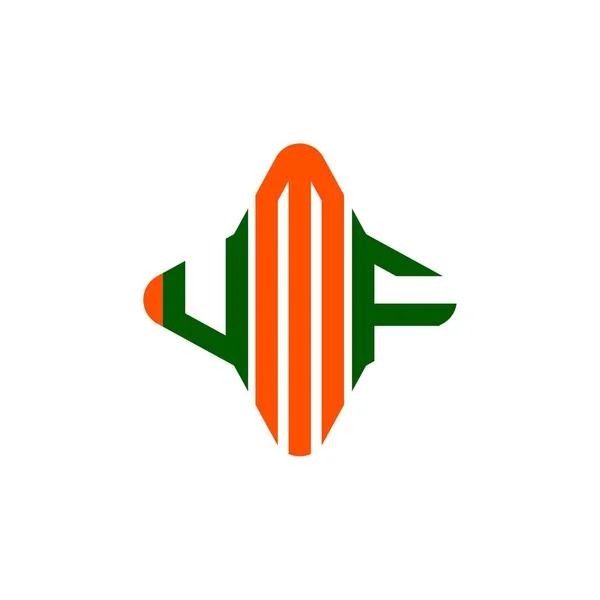 Umf Letra Logo Diseño Creativo Con Gráfico Vectorial — Vector de stock