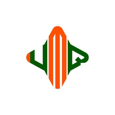Vektör grafikli UMQ harf logosu yaratıcı tasarımı