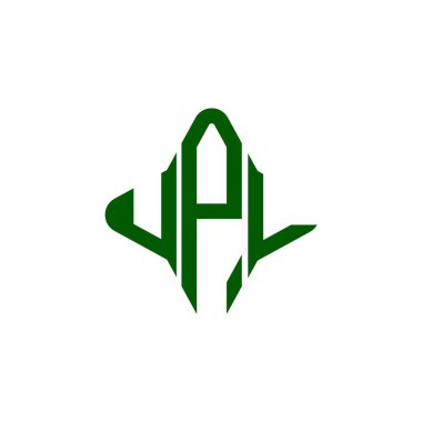 Vektör grafikli UPL harf logosu yaratıcı tasarımı